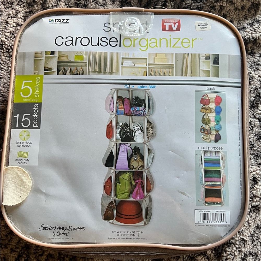Smart carousel organizer